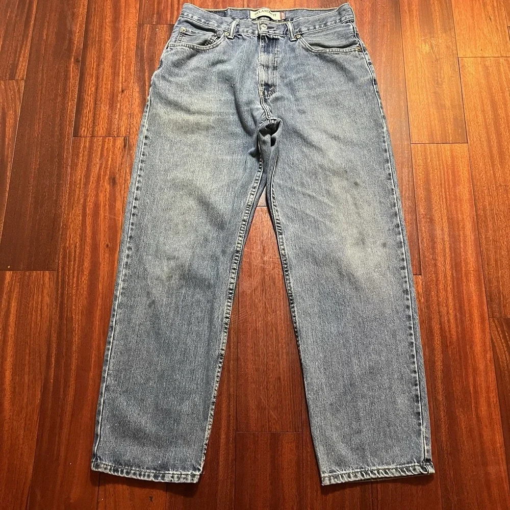 Vintage Levis 550 Jeans Mens 34x32 Blue Relaxed Fit Denim Light Wash Y2K READ *